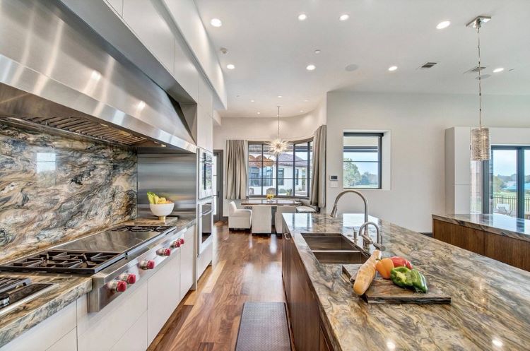Fusion Blue Quartzite kitchen design countertop Fusion Blue Quartzite kitchen design countertop