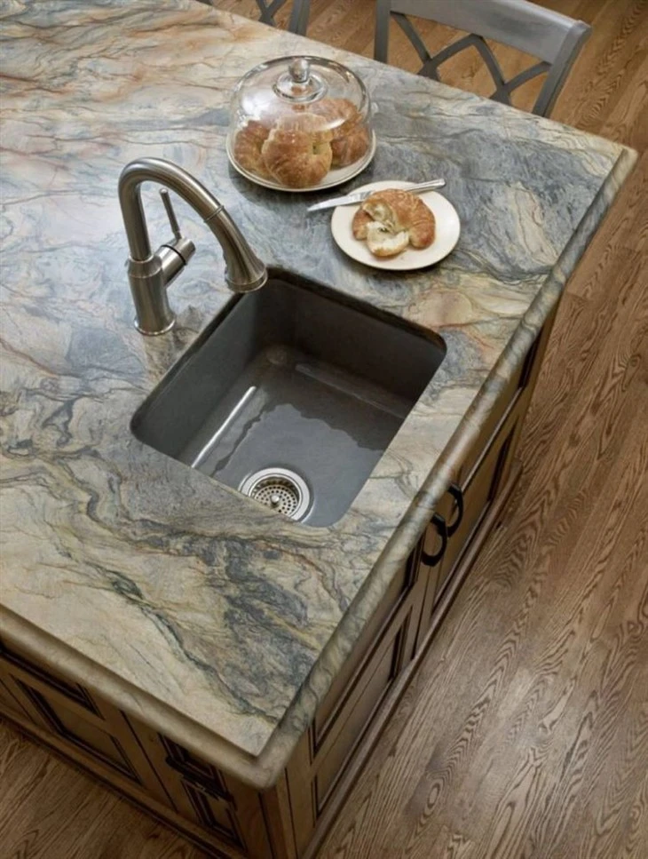 Fusion Blue Quartzite countertop dining table